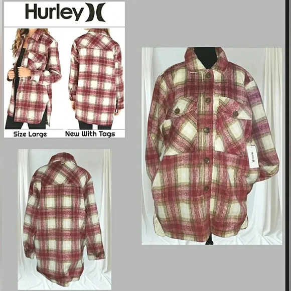 Shacket Oversized Large Y2K Buffalo Plaid Longline Pockets Farmhouse Unisex - Picture 1 of 8